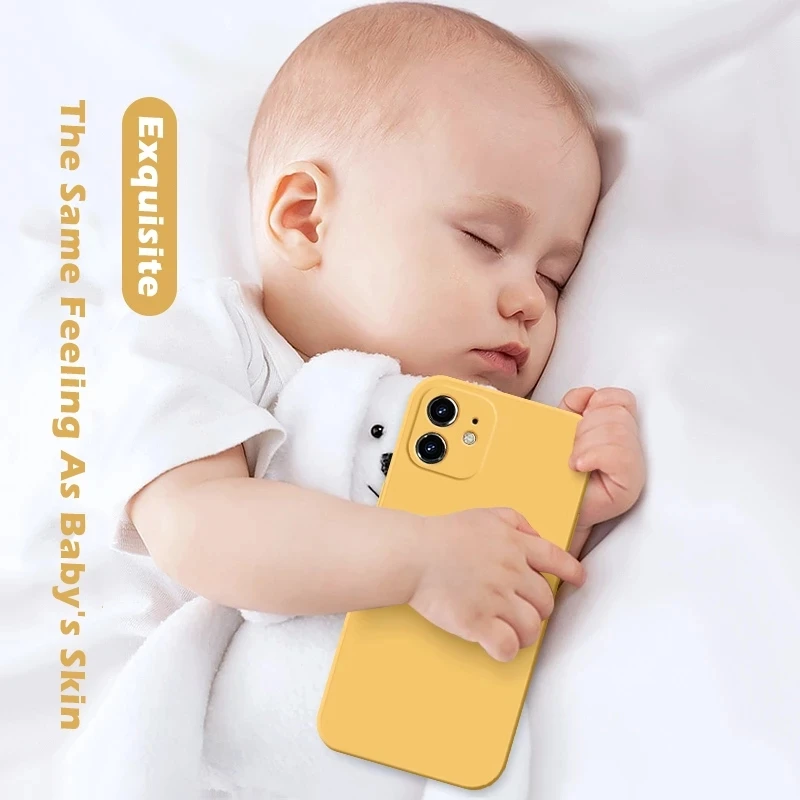 Original Liquid Silicone Soft Case For iPhone 14 13 12 11 Pro Max X XR XS Max 8 7 6S 6 Plus Luxury Shockproof Back Cover Shell_voghion.com