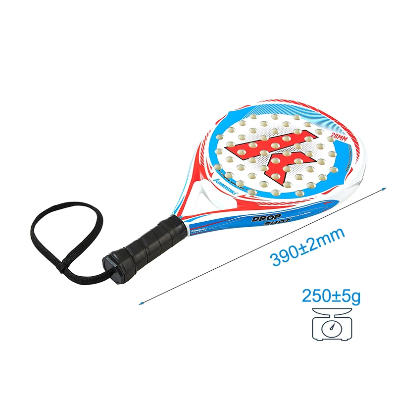 Padel Racket With Cover Bag - Carbon Surface & EVA Memory Foam Core - Lightweight Paddle Tennis Racquet