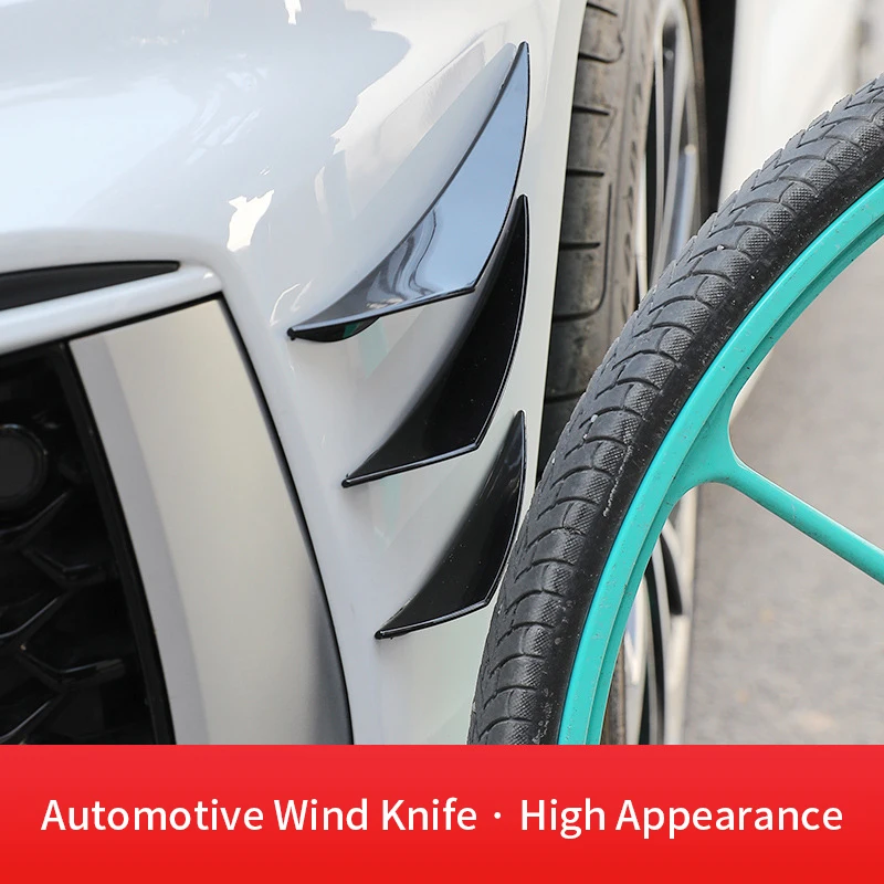 Universal Front Bumper Lip Decoration Diffuser Splitter Fins Body Spoiler Canards Valence Chin Car Tuning Canard Decor 4/6pcs car bumper spoiler bumper lip bumper strip bumper lip decoration front bumper decoration