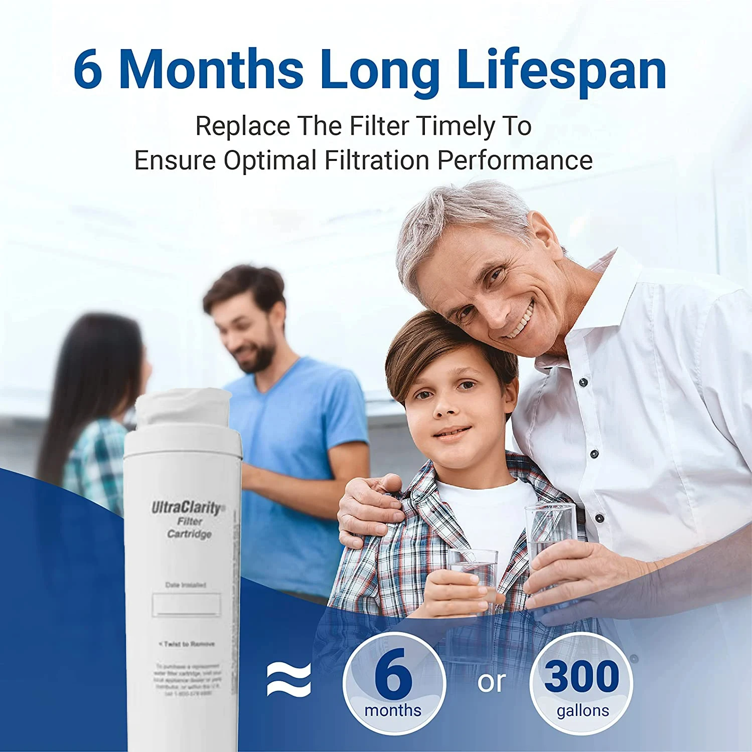 Replace With Bosch Ultra Clarity Refrigerator Water Filter For 644845、740560、9000194412、740560、Haier 0060820860、Miele KWF1000 water filter