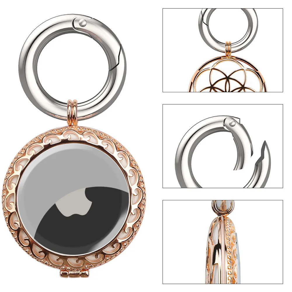 For airtag case metal Beautiful jewelry With Keychain Anti scratch