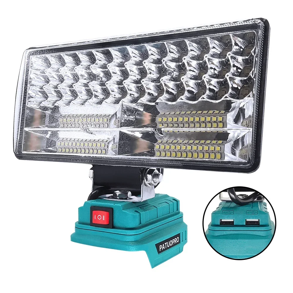 84 LED Cordless Work Light Jobsite Spotlight Portable Rechargeable Home Flashlight for Makita 18V Battery portable spotlight portable flashlight portable work lights portable work light portable torch