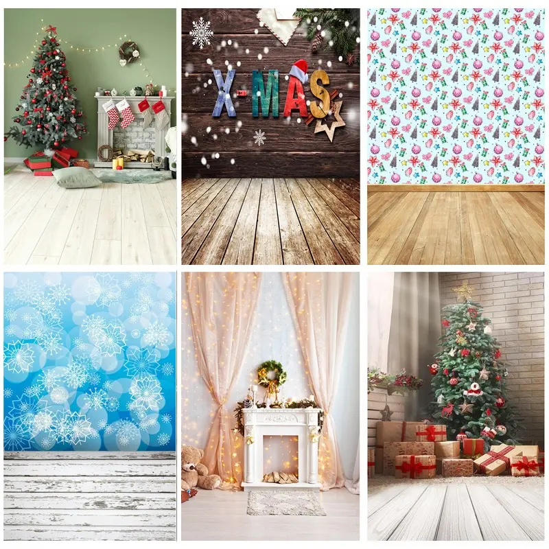 

SHUOZHIKE Christmas Theme Photography Background Snowman Christmas tree Portrait Backdrops For Photo Studio Props JC-01
