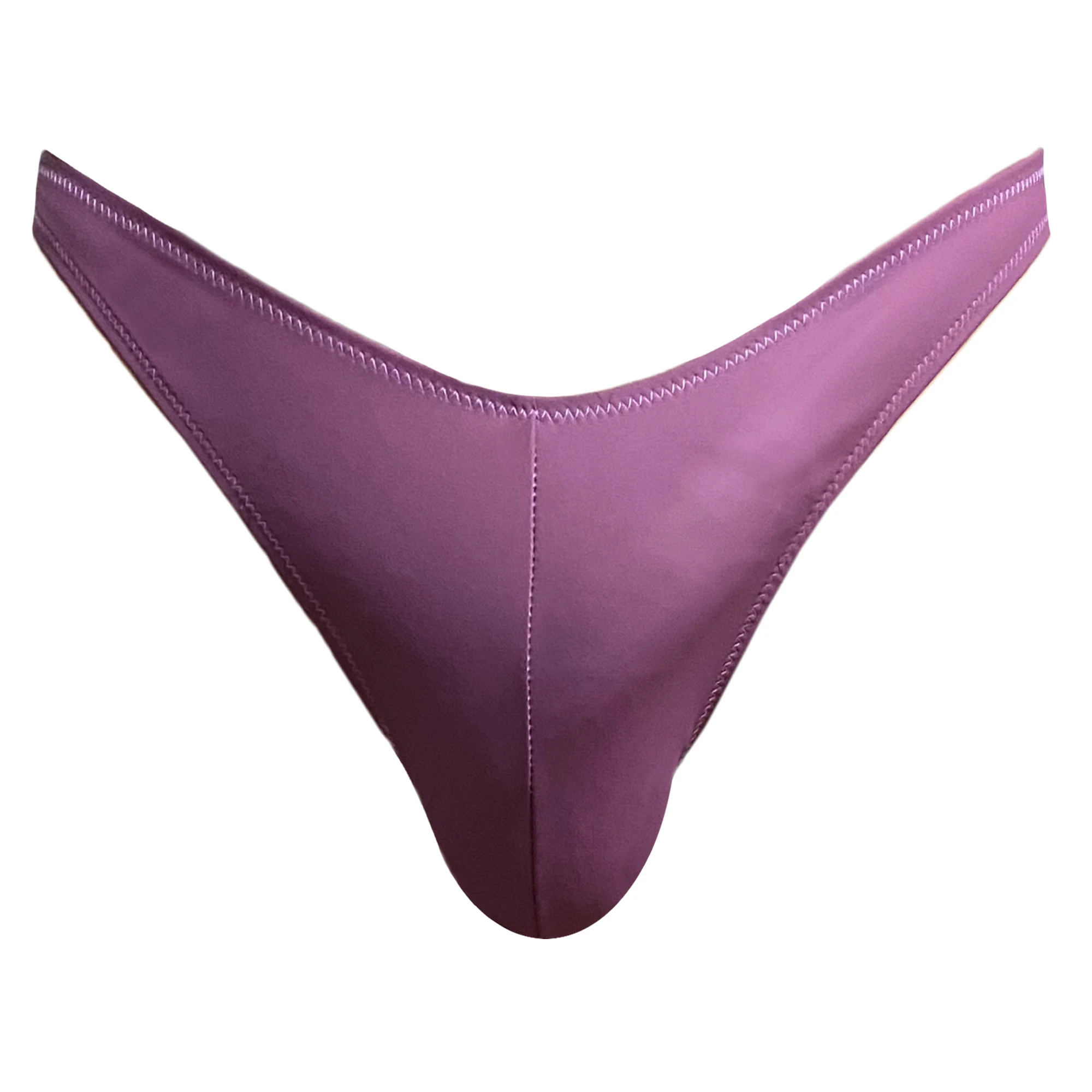 Masked staffs Large waist Men's Matte pu oversized t-pants solid bikini high score bikini bottomed underwear comfortable pants