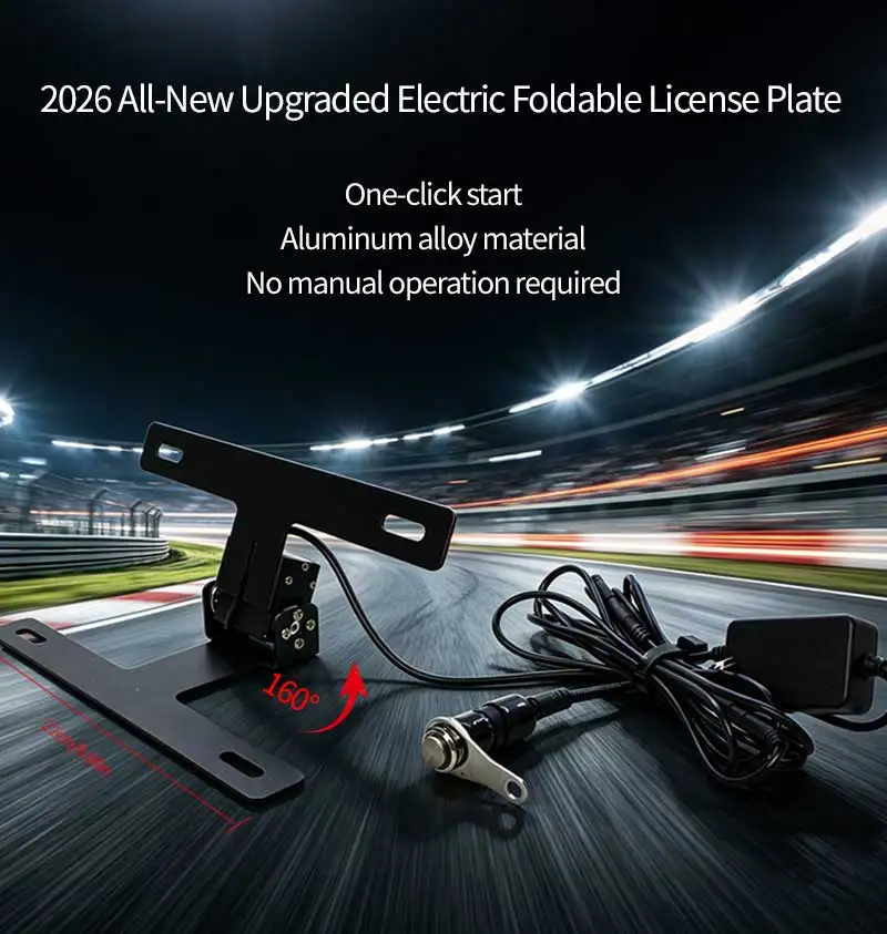 2026 CFMOTO 450sr 675sr-r 250 800nk용 조정 가능한 번호판 마운트 브래킷 간편한 작동을 위한 프리미엄 버튼 스위치