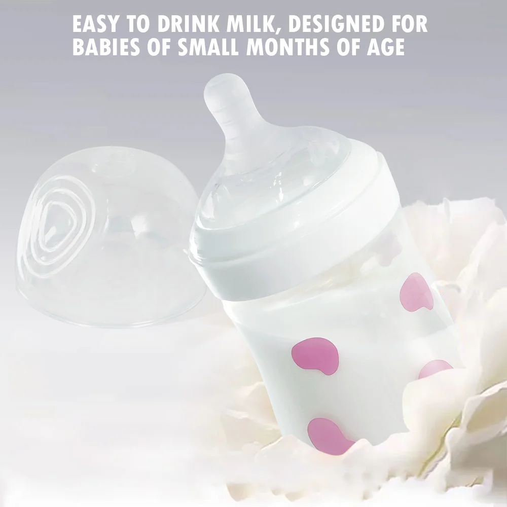 180ml Bear Moon feeding bottle with handle, gravity ball straw, 0-36 months baby feeding bottle, food grade PP , BPA free 6
