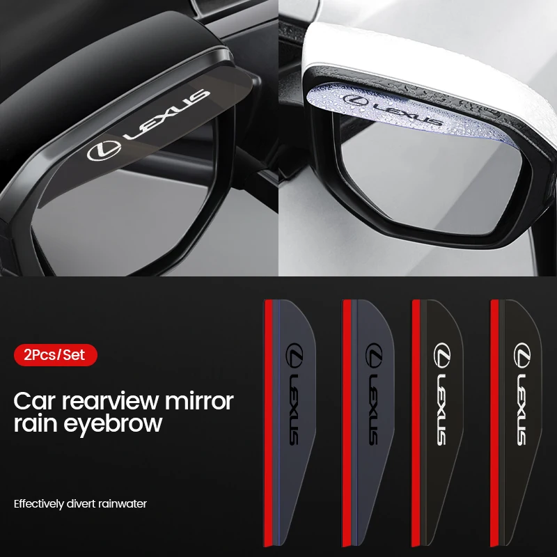 Car Logo Rearview Mirror Rain Proof Eyebrow Rear View Mirror Visor For