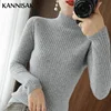 Womens Sweater Solid Mock Neck Inner Bottoming Shirt Korean Slim Fit Stretch Pullovers Autumn Winter Casual Knitted Warm Jumpers 6
