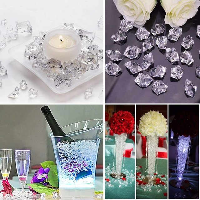 Acrylic Clear 1 Diamond Vase Fillers Plastic Diamonds for Arts & Crafts  and Gems Table Scatter