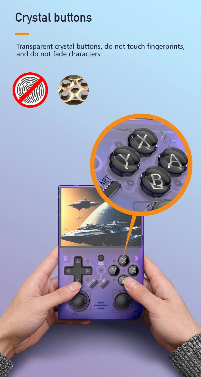 R35PlUS Retro Handheld 3.5 Inch Game Console Linux System Double Joystick Portable Pocket Video Player_voghion.com