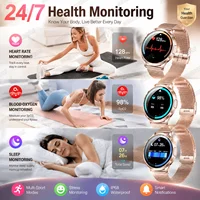 Nouvelle Montre Connectée Ultra-Mince 7,3 mm 2026 pour Femme avec Écran AMOLED, Cadran Personnalisable, Appel Vocal, Suivi Sportif et Santé 6