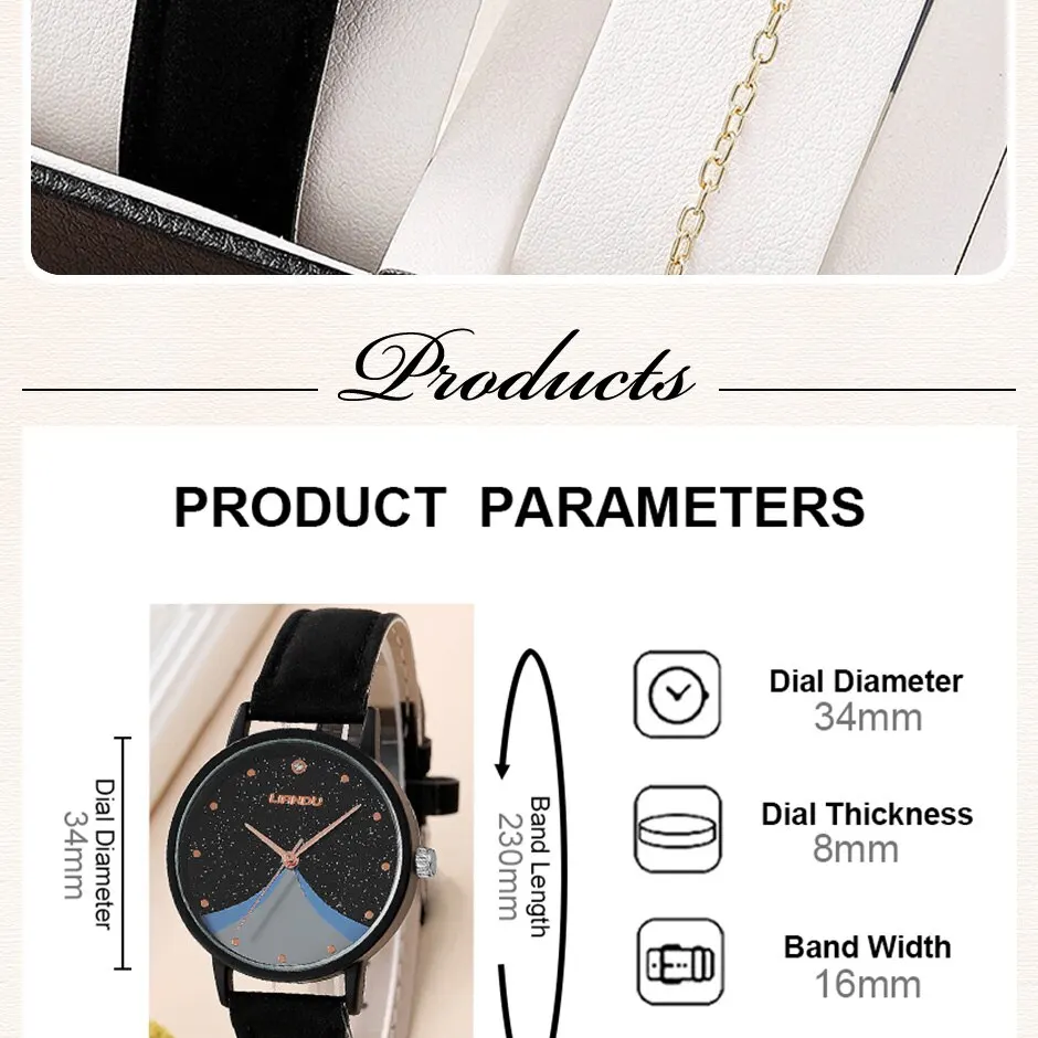 Quartz Watch and Heart Bracelet Set for Stylish Women 