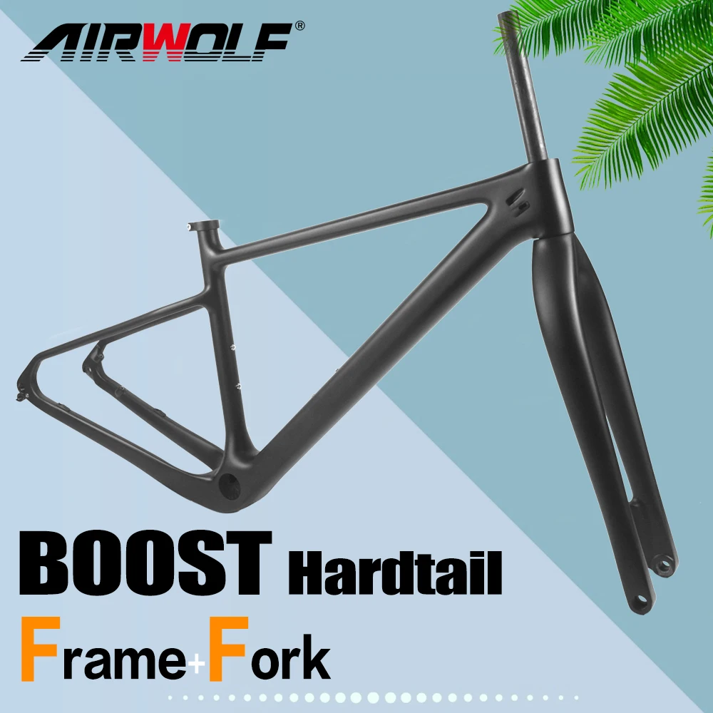Airwolf 29Er Xc Hardtail Telaio Mtb In Carbonio 12X148Mm Boost 29Er * 2.45 Pollici Mountain Bike Telaio In Carbonio Con Forcella 15X110Mm