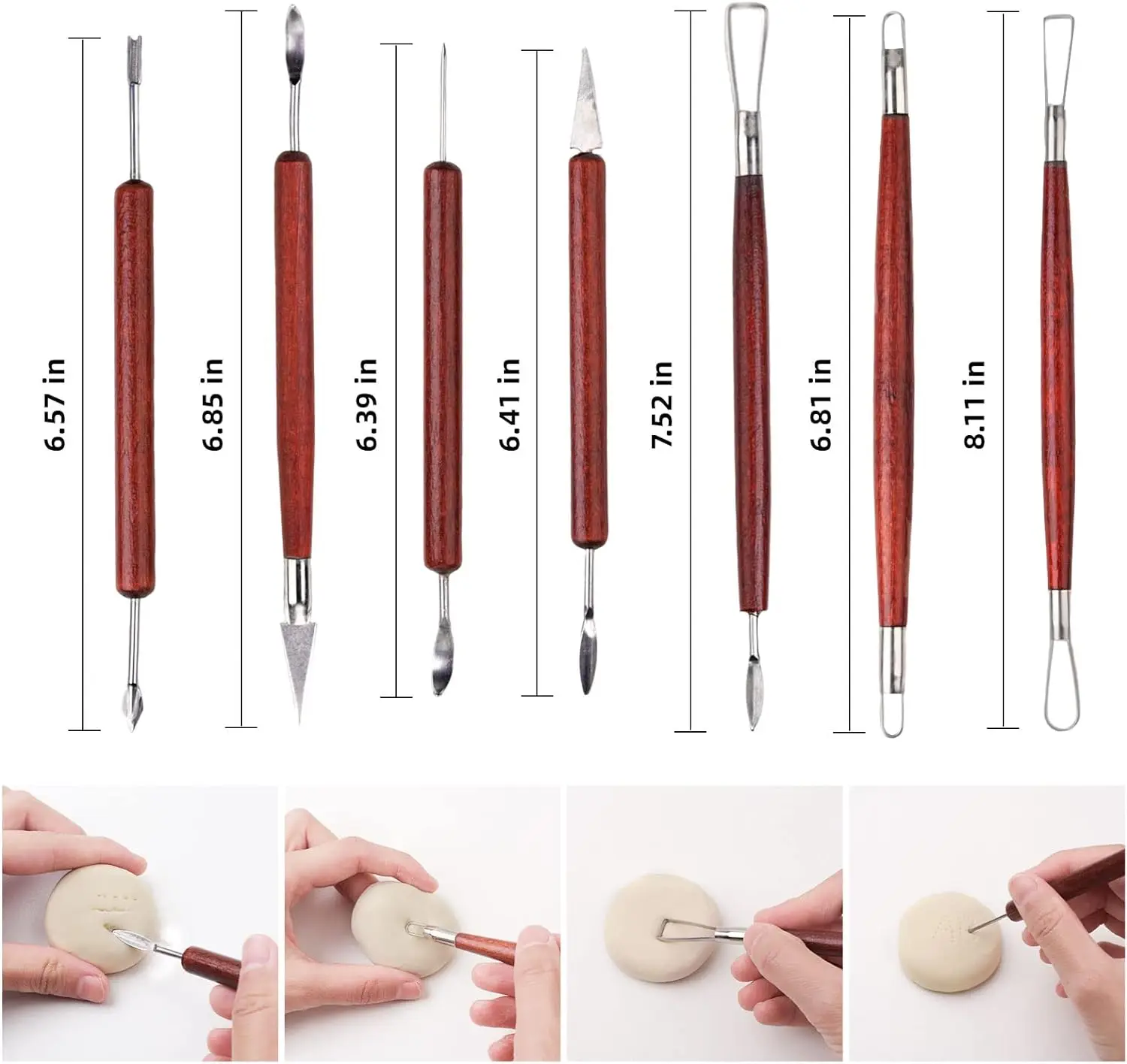 Clay Ceramics Molding Tools Kit 19Pcs Set for Polymer Carving Modeling