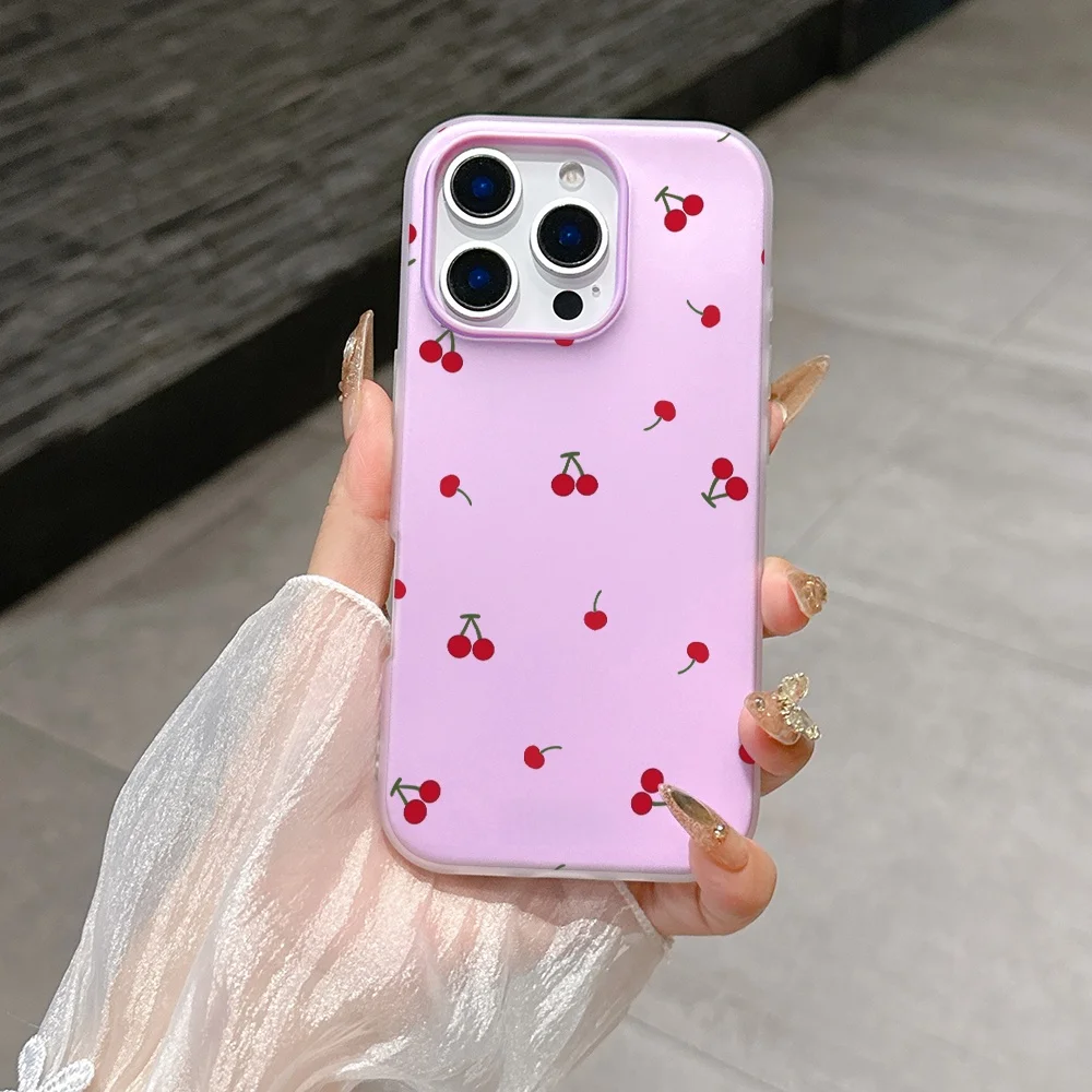 Polka Dots and Small Flowers Cherry Cute Phone Case Cover