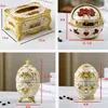 Home living room, office, tissue storage box, Toothpick box, European light luxury pressing toothpick container, tissue box set 6