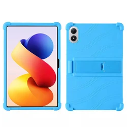 Thickened Shockproof Stand Silicone Kids Tablet Cover, 12.1 Inch - Redmi Pad 2 Pro 2025 (Sky blue)