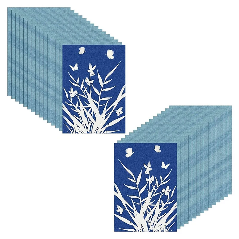 

Бумага Cyanotype, 60 шт., набор для печати A5 Sun, высокочувствительная бумага для печати на солнце, бумага для печати на солнечных батареях