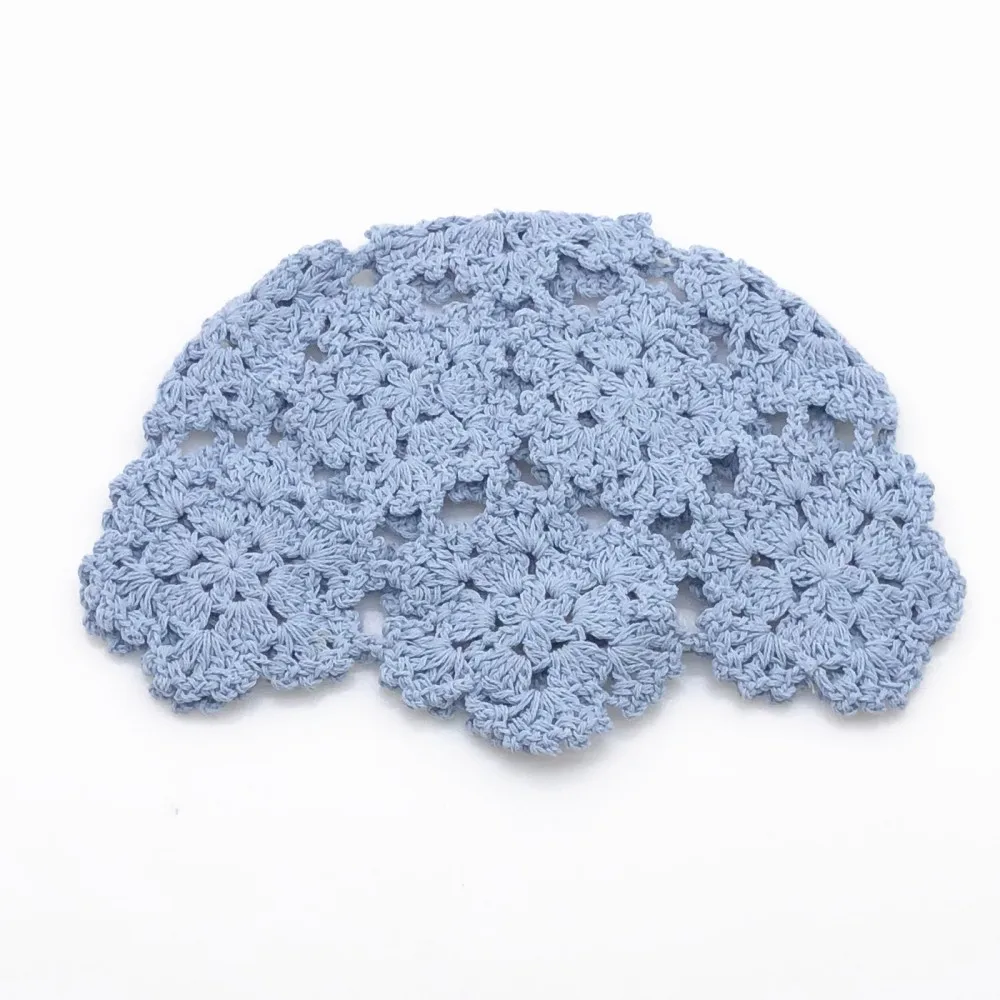 Handmade Crochet Lace Hollow Head Spring and Summer Retro Casual Turban  Fashion Melon Leather  Mesh Hat 5