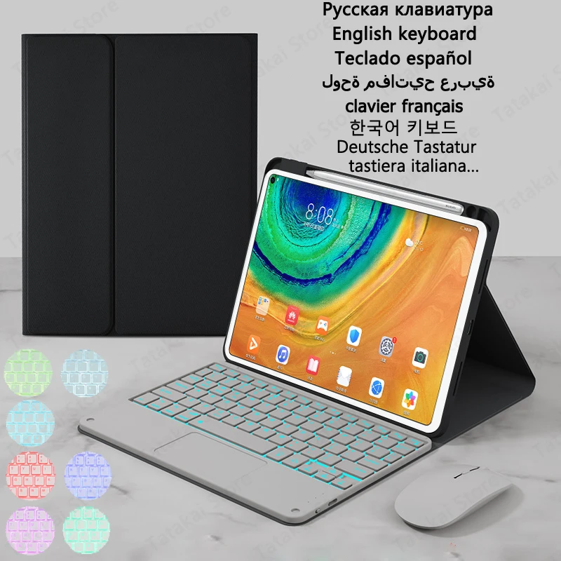 Capa de Teclado Touchpad Retroiluminado para Funda Ipad 10 Geração Case 10.9 Polegada Teclado Teclado para Ipad 10th Geração Case 2023