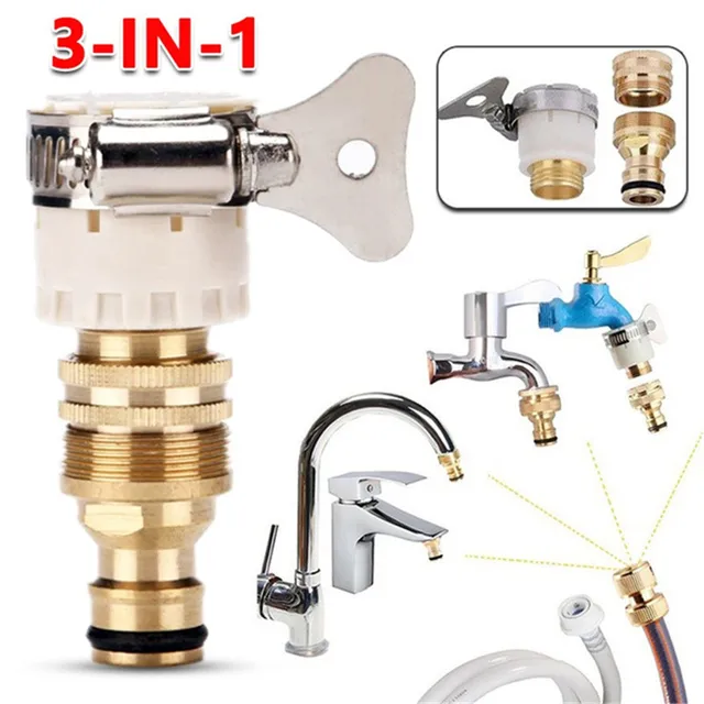 Univerzális Konyhai Tömlő Adapter Fém Csaptelepcsatlakozó Keverő Csőcsövek Illesztő Kerti Öntözős Szerszámok