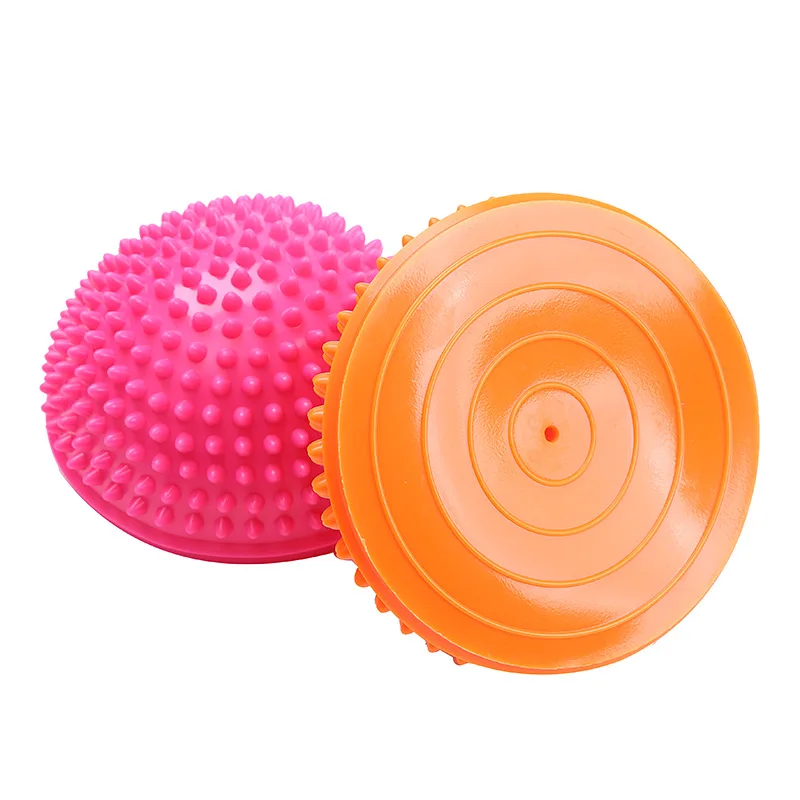 Yoga Ball PVC Inflatable Massage Point Half Fit Ball Balance Trainer Stabilizer 16cm GYM Pilates Fitness Balancing Massage massage ball yoga ball