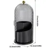Transparent Plastic Rotating Makeup Brush Organizer, Desktop Decoration, Multi-functional Makeup Brush Storage Box 6