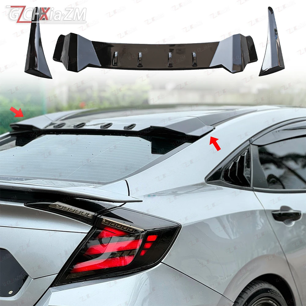 Carbon Fiber Roof Rear Spoiler Wing 4
