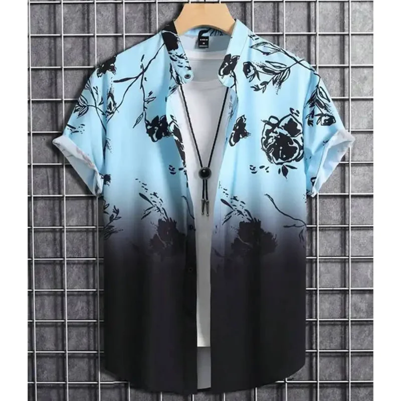 Simple Men'S Shirt 3d Printed Retro Fashion Top Loose Oversized Wear Every Day Casual Short Sleeved Shirt Comfort Men'S Clo