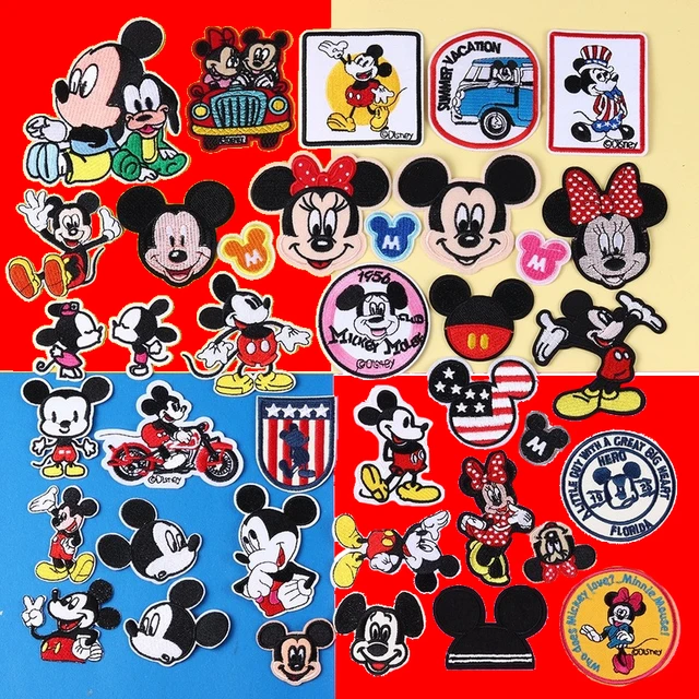 Disney Mickey Minnie Mouse Fusible Patch Stickers for Clothing