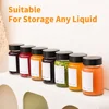 Glass Shot Bottles Wide Mouth 60 ml Small Glass Bottles Travel Mini Clear Jars,2 oz 6