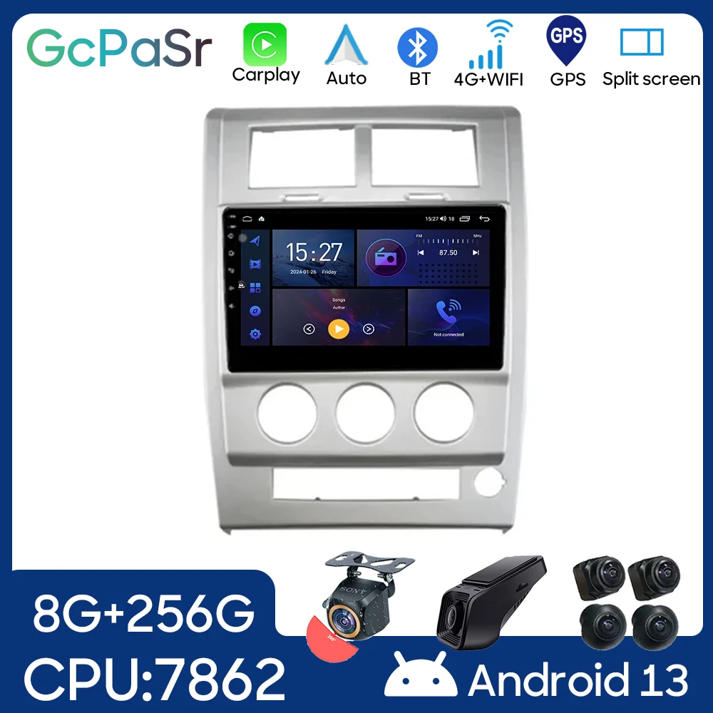 

Автомагнитола на Android для Jeep Cherokee Liberty KK 2007-2012 с радио, стереозвуком, мультимедийным проигрывателем, навигацией, 4G, Wi-Fi, без DVD, типоразмер 2DIN