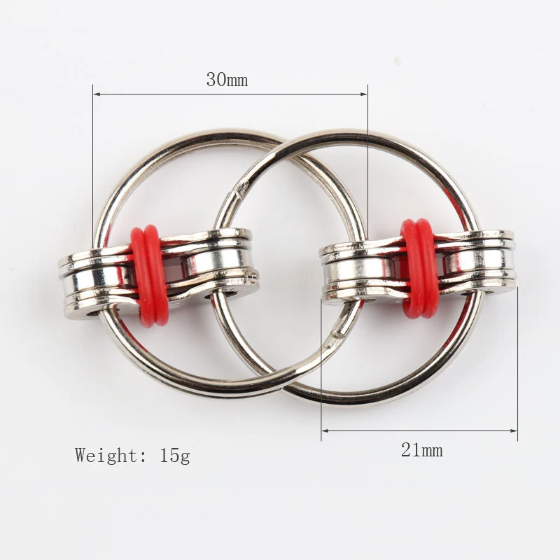 Puzzle Chain Fidget Toy Autism ADHD Anti Stress fidget toy sensory fidget toy anti stress toy finger sensory toy Adult Man Children Key Ring Sensory Toys Hand Spinner Fidget Bearing EDC Toy