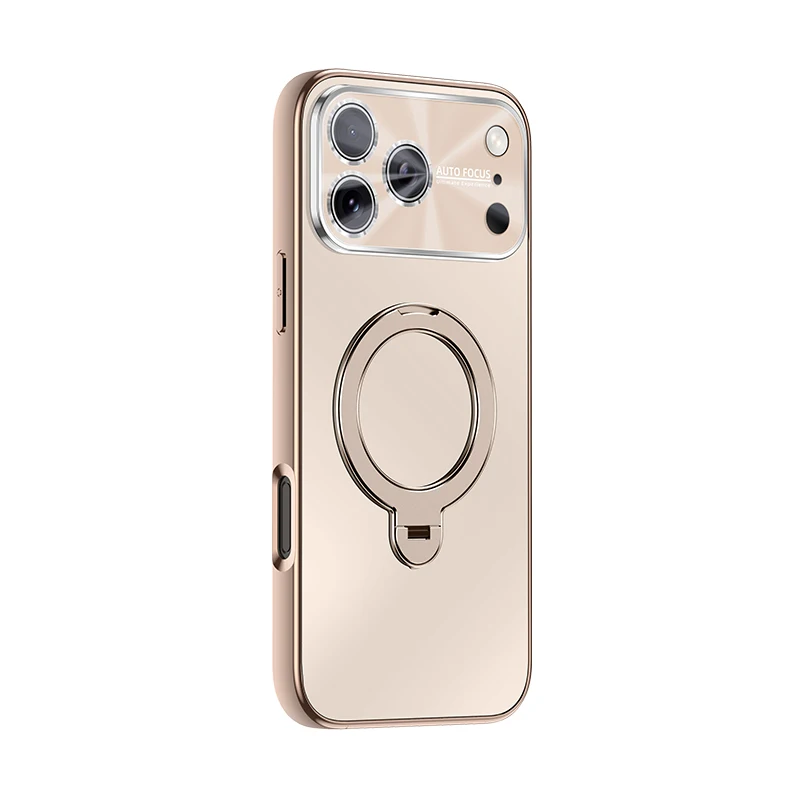 Enhanced Magnetic Phone Case with Rotating Ring Holder and Matte Finish