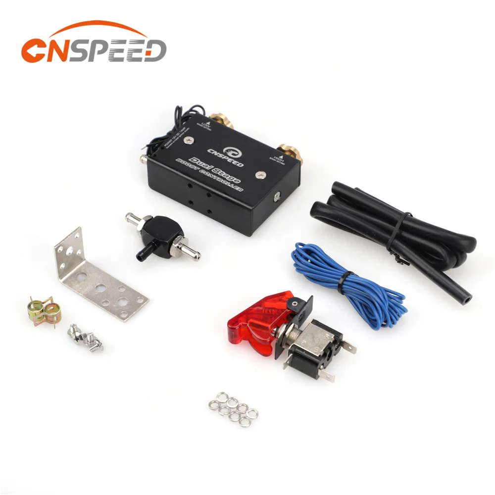 Toptan mavi/siyah çift kademeli elektronik Turbo Turbo Psi Boost denetleyici kiti/w anahtarı Turbo şarj ve parçaları