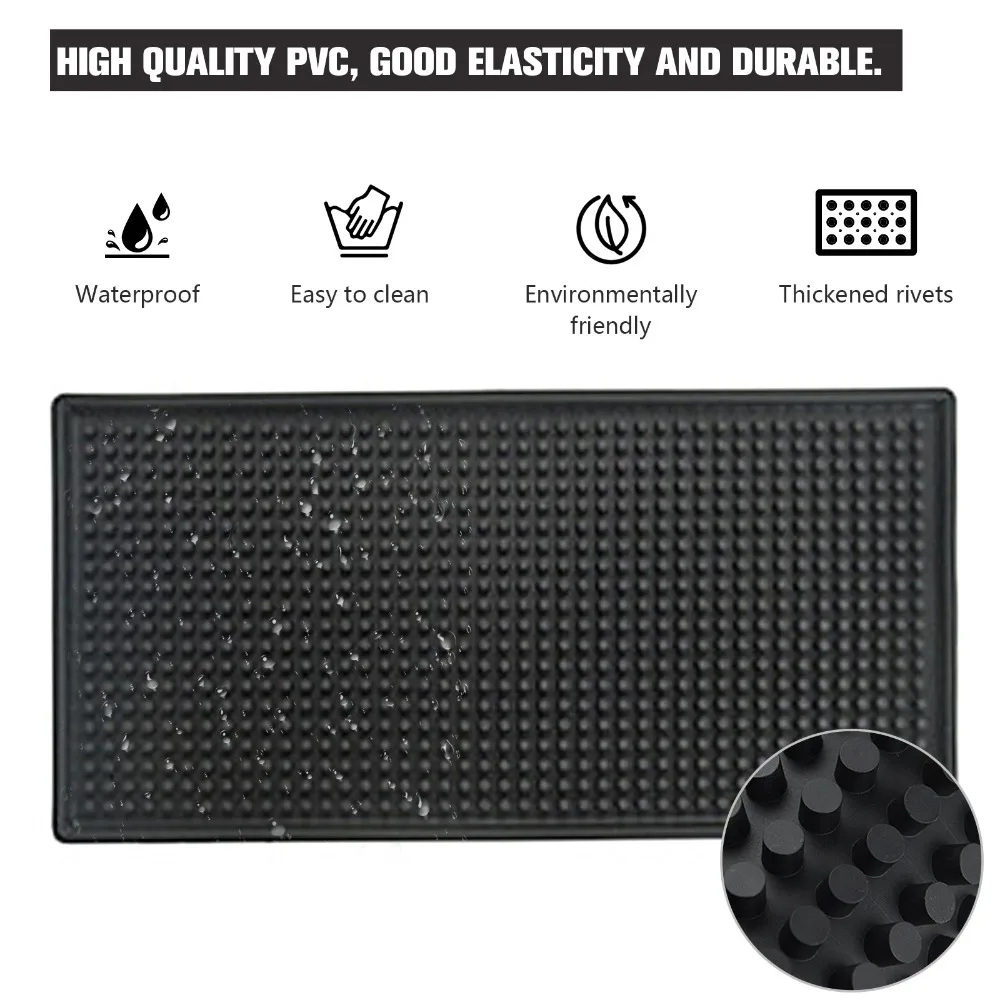 Bar Mat Rubber Dish Drying Mat Countertop Non Slip Heat Resistant Home Kitchen Accessories