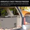 FM-65G 65 Quart Portable Refrigerator and Deep AC 110V/ DC 12V Real Chest Freezer for Car Home Camping and RV with 3