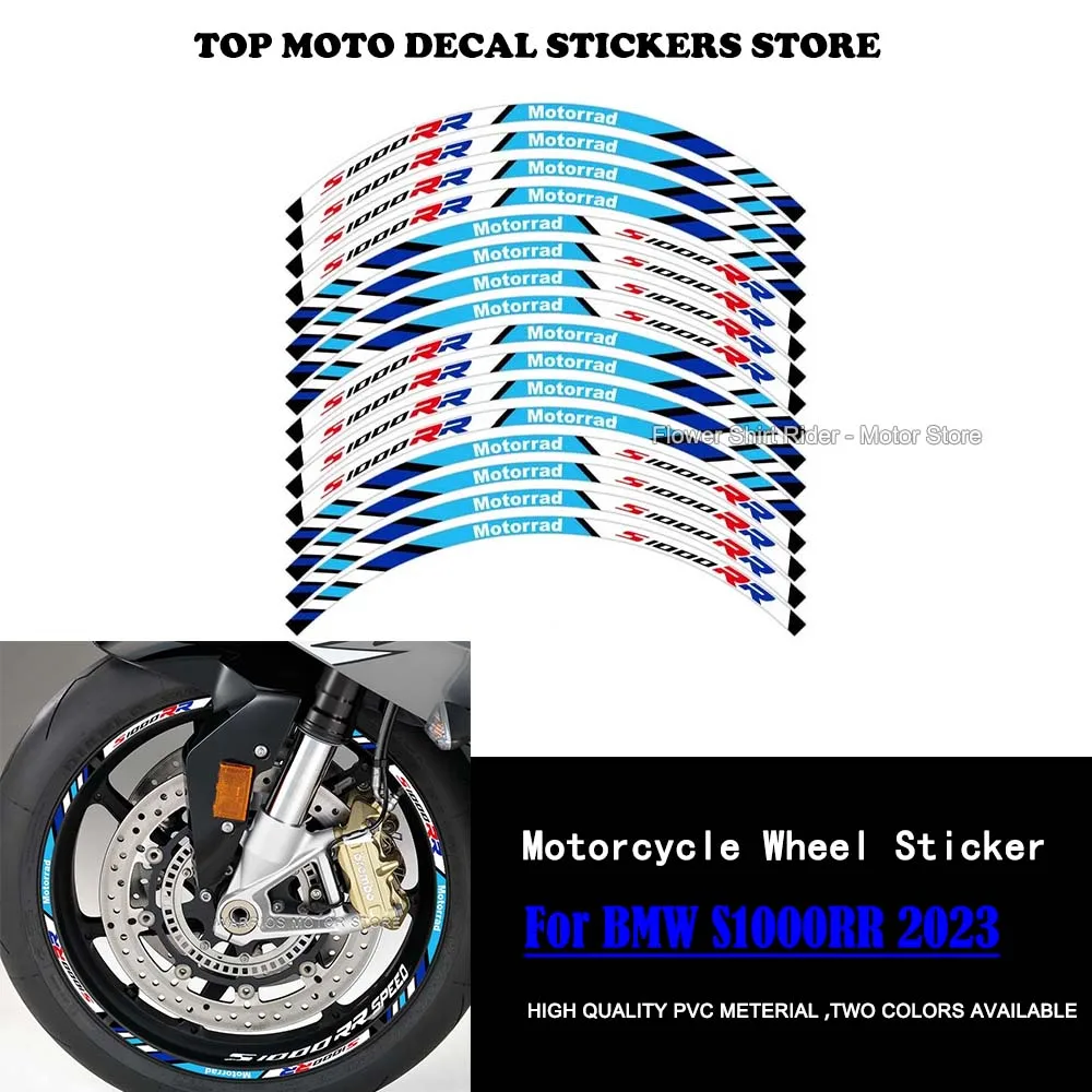 

Motorcycle Wheel Sticker Waterproof Fashionable Hub Decal Rim Stripe Tape for BMW S1000RR s1000 rr 2023