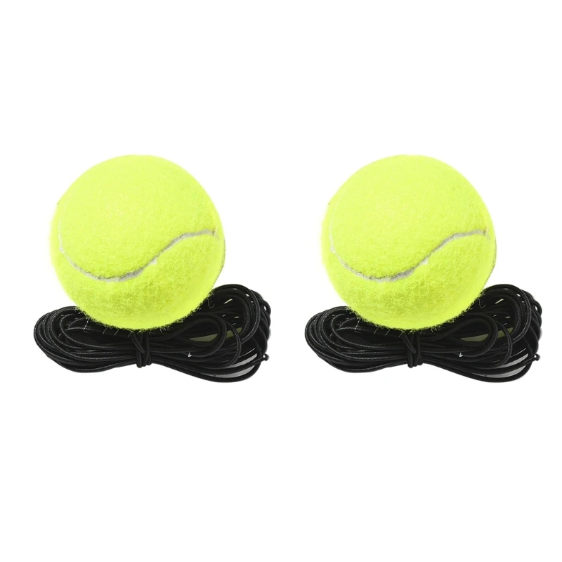 Tennis Training Balls 2pcs String Self Practice Trainer Tool