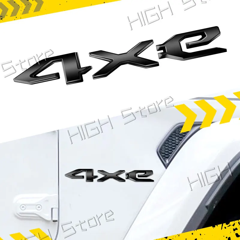 3D ABS Car Badge 4xe Body Sticker Jeep Wrangler JL JK Rubicon Auto Styling Fender Rear Trunk Emblem Decals Accessories