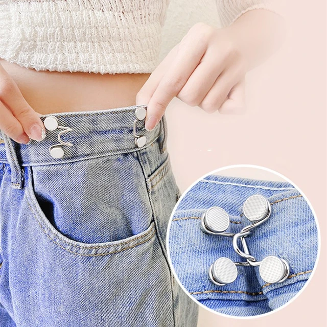 Acheter Extension de boutons de jeans en métal, couture gratuite, pantalons  réglables, boutons d'extension de taille, boucle de ceinture rétractable,  jupes et pantalons à faire soi-même