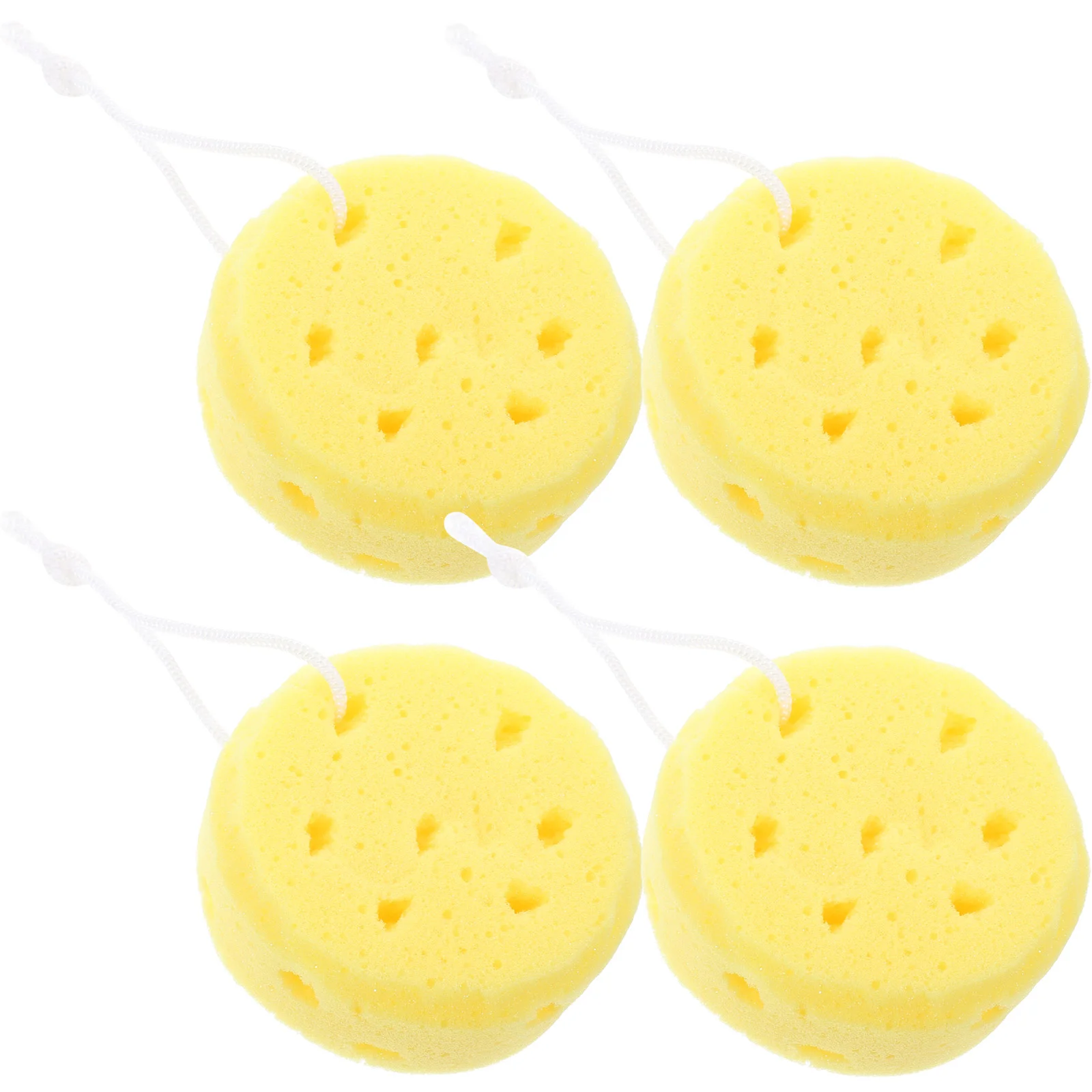 

4 Pcs Sponge Round Bath Baby Mens Body Wash Scrubbers for Women Loofah Exfoliating