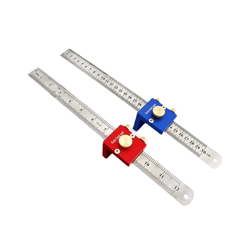 30cm/12 Inch Precision Scribing Ruler Adjustable 90 Degrees Scale Ruler Measuring Marking Gauge Right Angle Ruler with Stop cylindrical scale vertical right angle dovetail slot wwith rod screw carriage slide table pallet l type lifting slide no 1