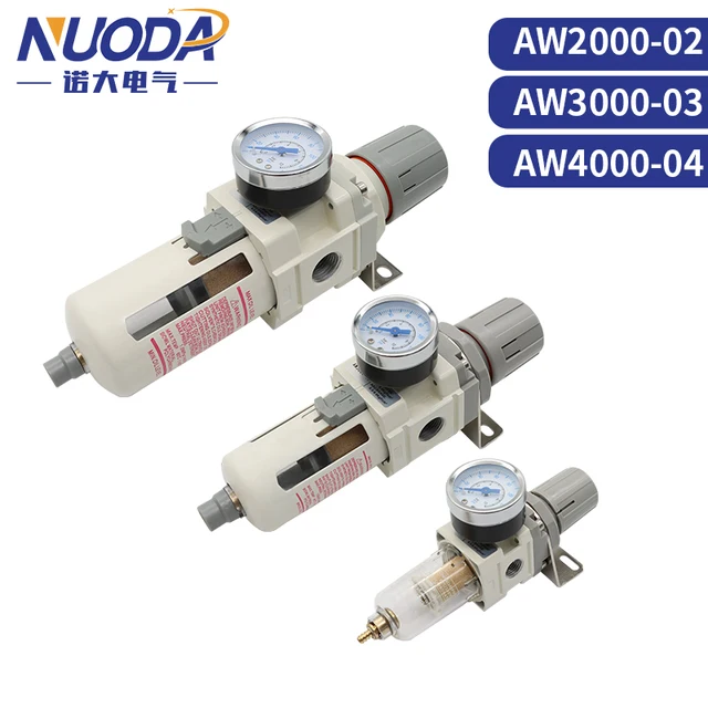 SMC ประเภท AW2000-02 AW3000-03 AW4000-04 คอมเพรสเซอร์ Air FILTER Controller แยกน้ํามันตัวกรอง PNEUMATIC Air PRESSURE Regulator 1