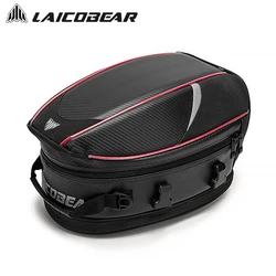 Waterproof Large Capacity Motorcycle Tail Bag - Universal Travel Luggage Saddle Bag (Red)
