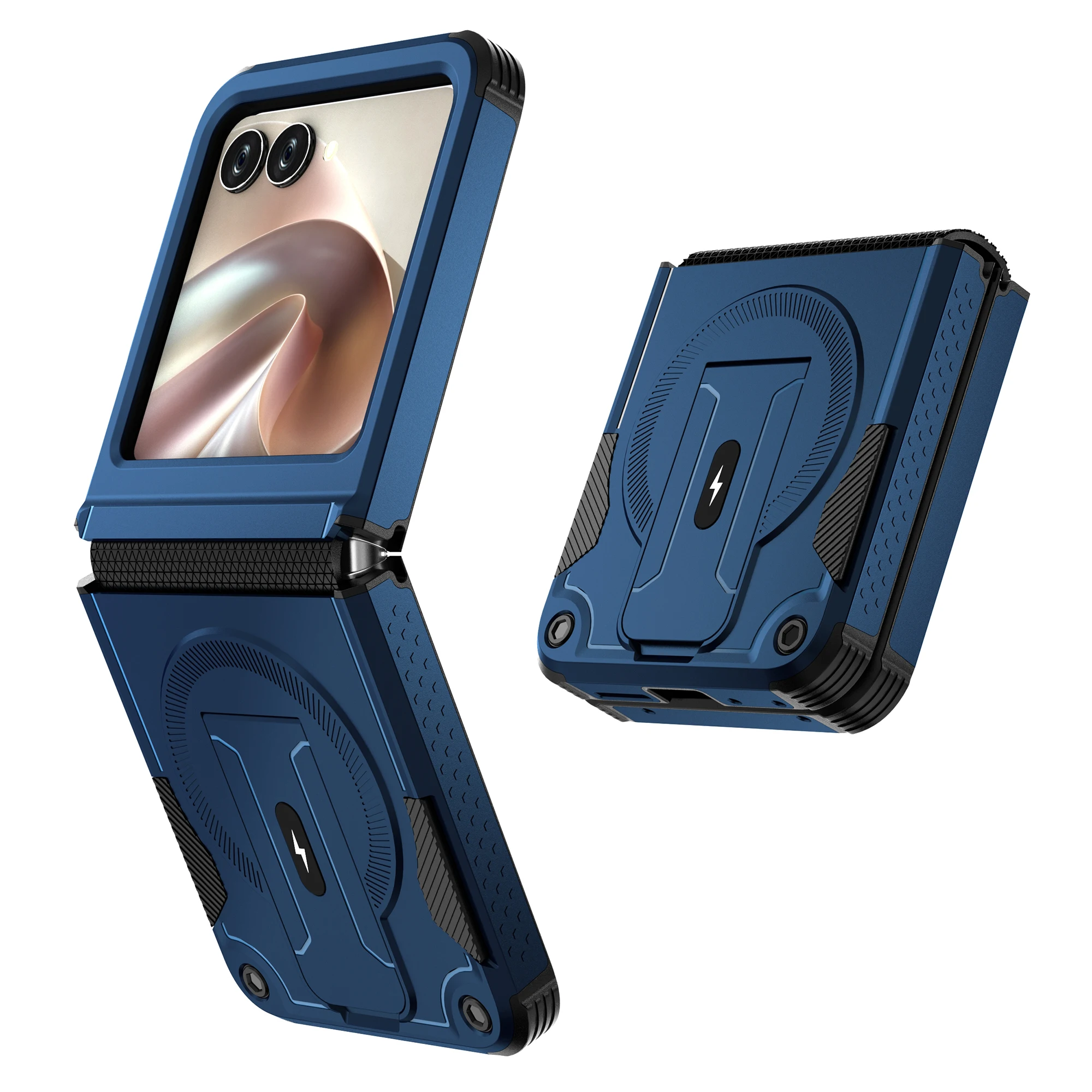 Mecha Magnetic Shockproof Slim Cover with Invisible Bracket and Hinge Protection