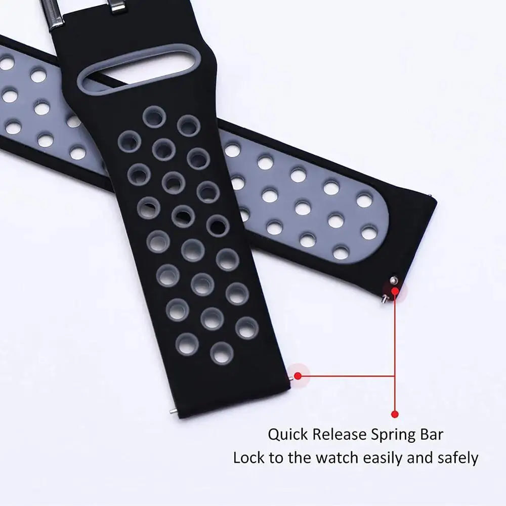 Versatile Silicone Sports Watchband - Multiple Sizes Available