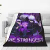 Gojo Satoru JJK Anime Blankets Flannel Decoration Multi-function Super Warm Throw Blanket for Home Car Quilt 1