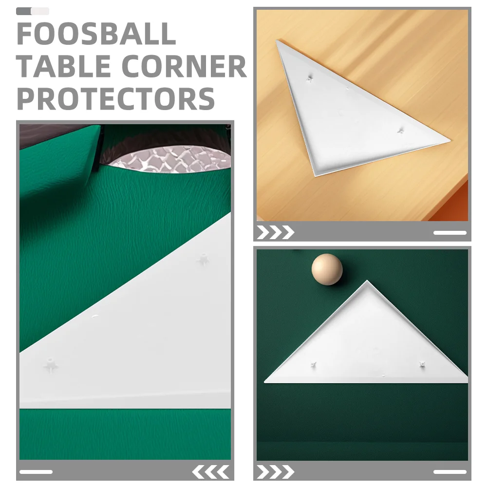 4 Pcs Foosball Table Accessories Corner Protector Guards Replacement Parts Soccer Tables Protective Covers Triangle Shape Green