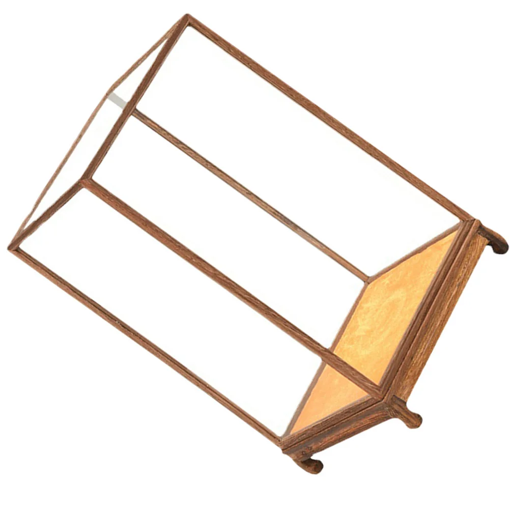 

Show Rack Glass Cabinet Transparent Case Figurine Holder Storage Box Household Craft